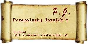 Przepolszky Jozafát névjegykártya